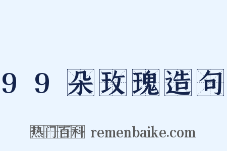 99朵玫瑰造句是什么意思的图片